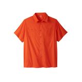 Men's Big & Tall Short-Sleeve Pocket Sport Shirt by KingSize in Dark Orange (Size 9XL)
