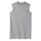 Men's Big & Tall Shrink-Less™ Longer-Length Lightweight Muscle Pocket Tee by KingSize in Heather Grey (Size 8XL) Shirt